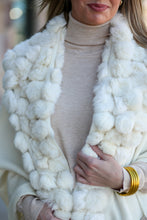 Load image into Gallery viewer, Pom-Pom Coney Fur Wool Wrap Scarf
