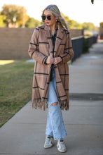 Load image into Gallery viewer, ZS Ynez Fringed Plaid Coat