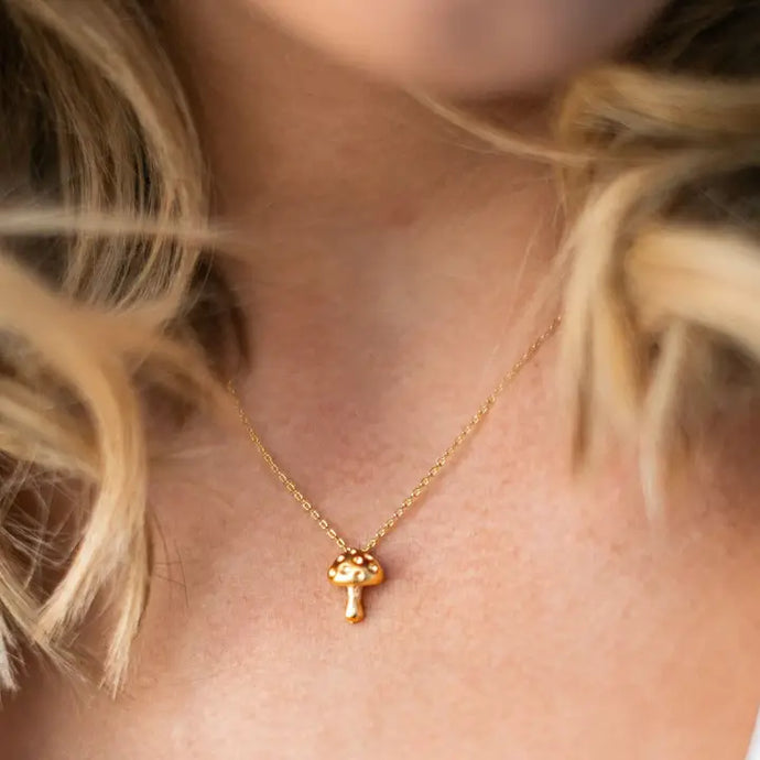 Mini Mushroom Necklace