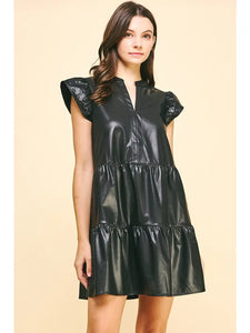 Black Thorn Mini Dress-LARGE