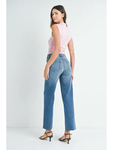 Slim Palazzo Scissor Cut Denim