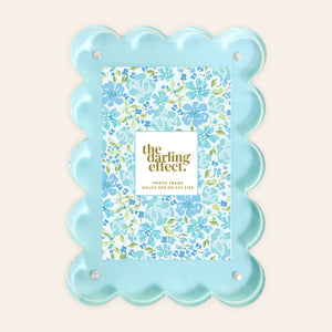 Scalloped Acrylic Frame - Blue