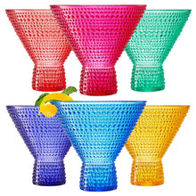 Load image into Gallery viewer, Beaded Shatterproof Martini Glass