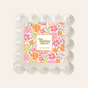 Scalloped Acrylic Frame - Clear Square