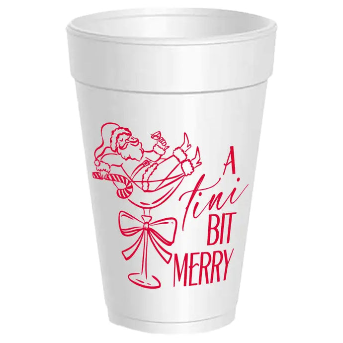 Tini Bit Merry Foam Cups