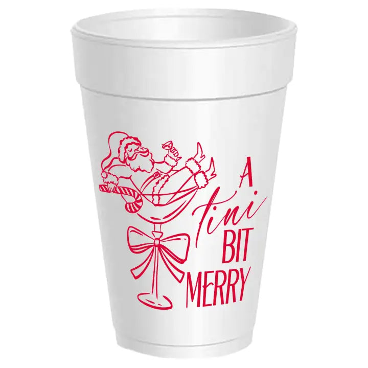 Tini Bit Merry Foam Cups