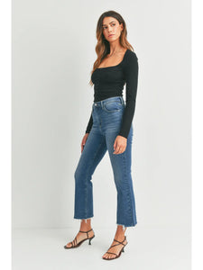 Vintage Cropped Kick Flare Denim