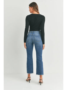 Vintage Cropped Kick Flare Denim