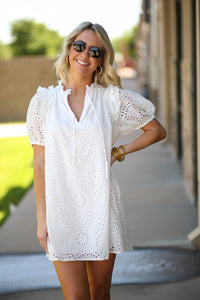 BL Kelly White Eyelet Dress