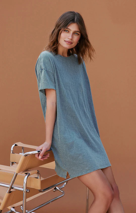 ZS Relaxed T-Shirt Dress - Blue