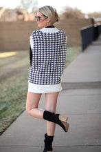 Load image into Gallery viewer, Lost &amp; Houndstooth Vest - Black