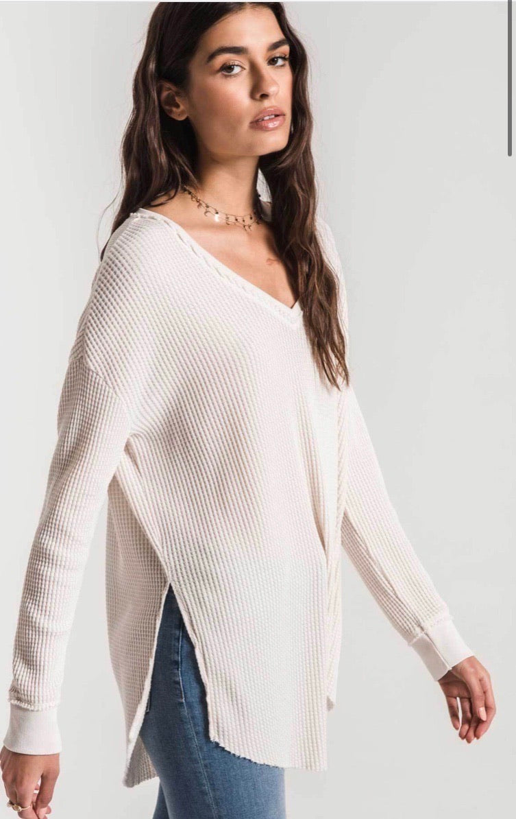 Z Supply Waffle Tunic - Champagne Mist