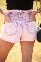 Load image into Gallery viewer, Grape Therapy Denim Shorts